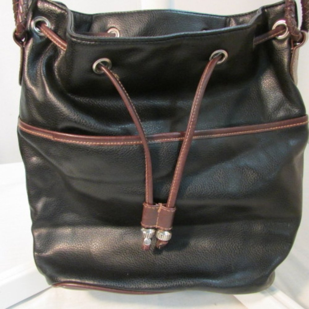 Jackson Drawstring Vinyl Bucket Bag - Picture 1 of 7
